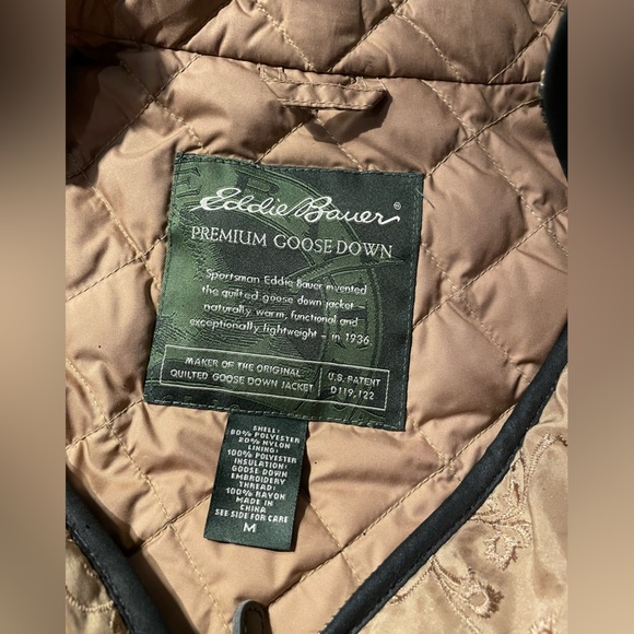 Eddie Bauer Premium Goose Down Vest Women's Size Medium - Picture 6 of 6